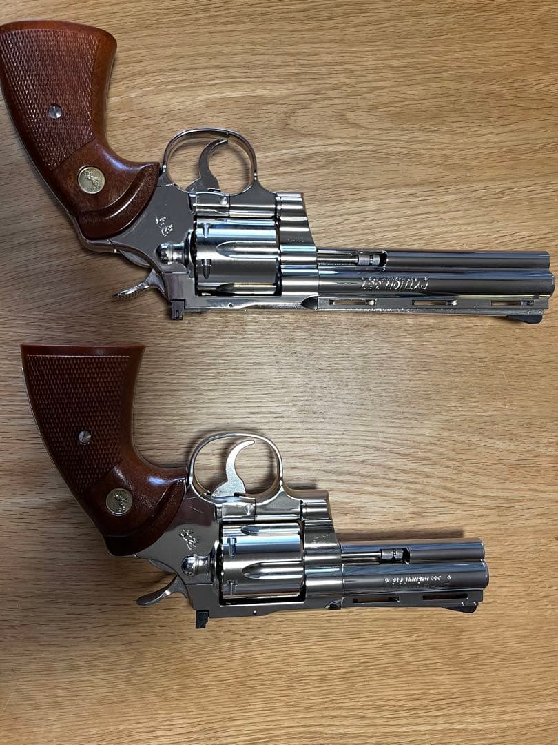 K K　ニッケルフィニッシュ　4.6インチ　ガスリボルバー　セット