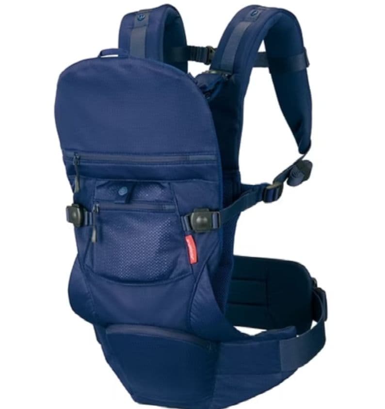 【ほぼ新品】アンジェレッテ　ベビーキャリア オン ネイビー　日本製　抱っこ紐