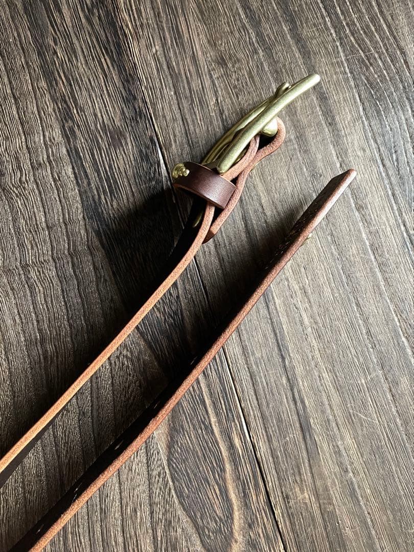 ディッキーズ874専用スタッズベルト ダークブラウン 真鍮 HTC CALEE