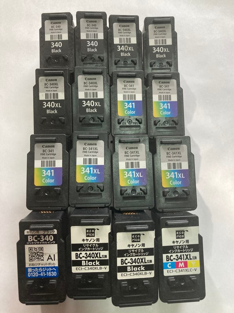 BC-340 BC-341 使用済みインクカートリッジ 16個