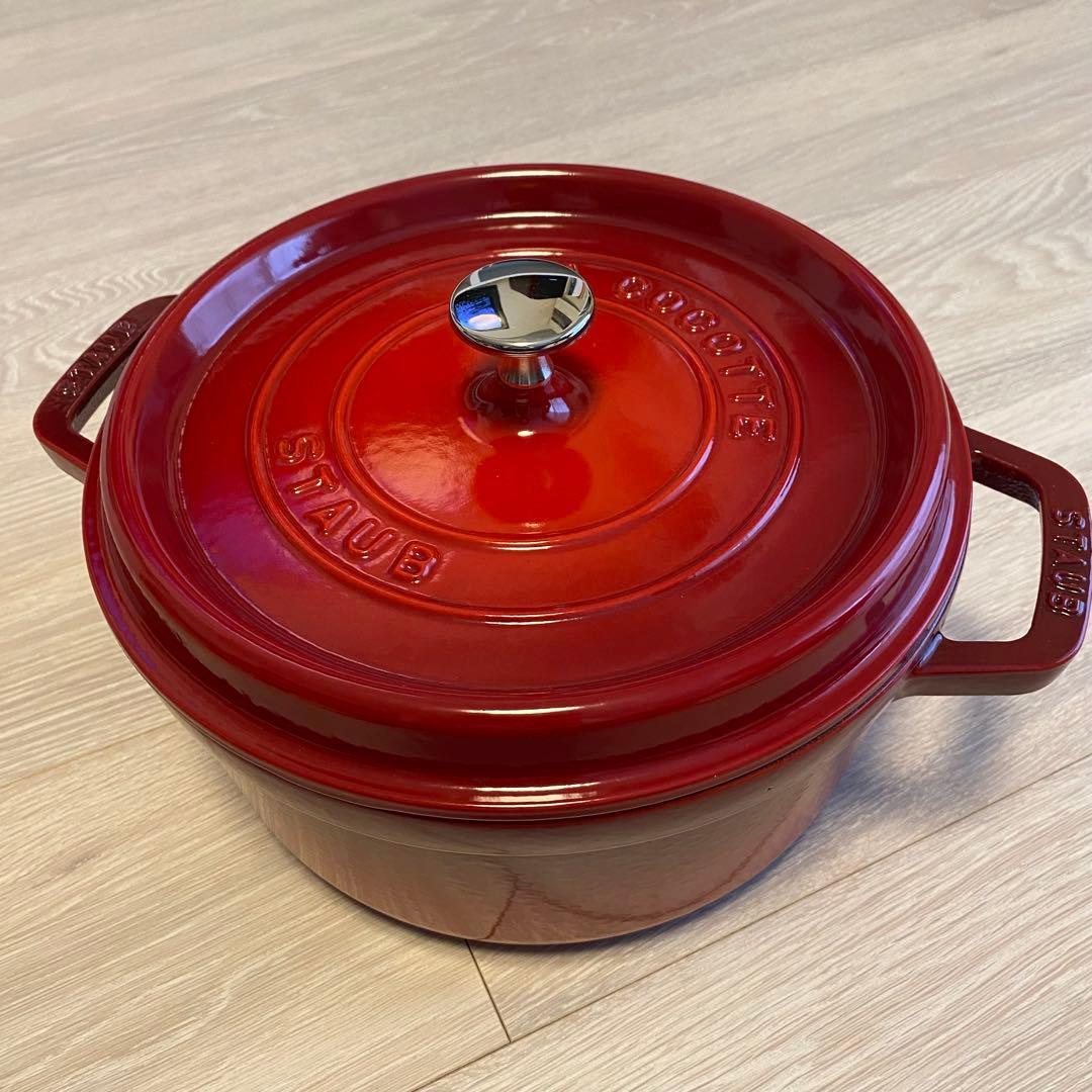 STAUB 両手鍋 レッド 24cm