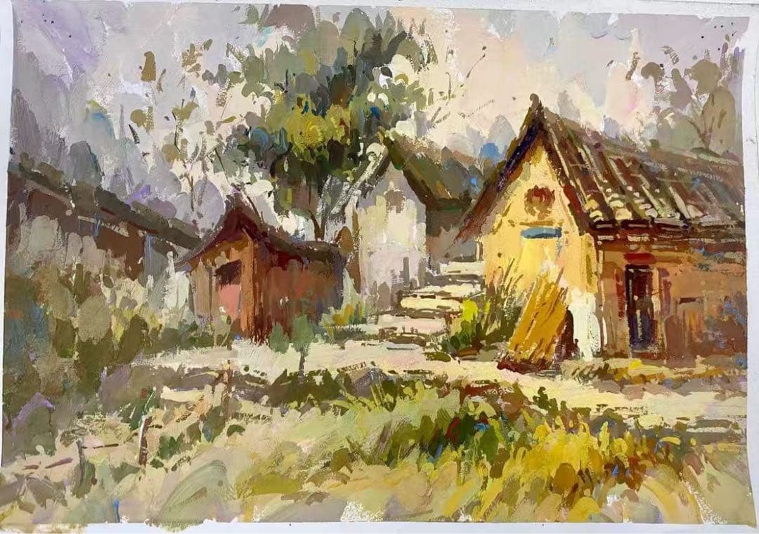 油彩画 風景画 印象派風 q