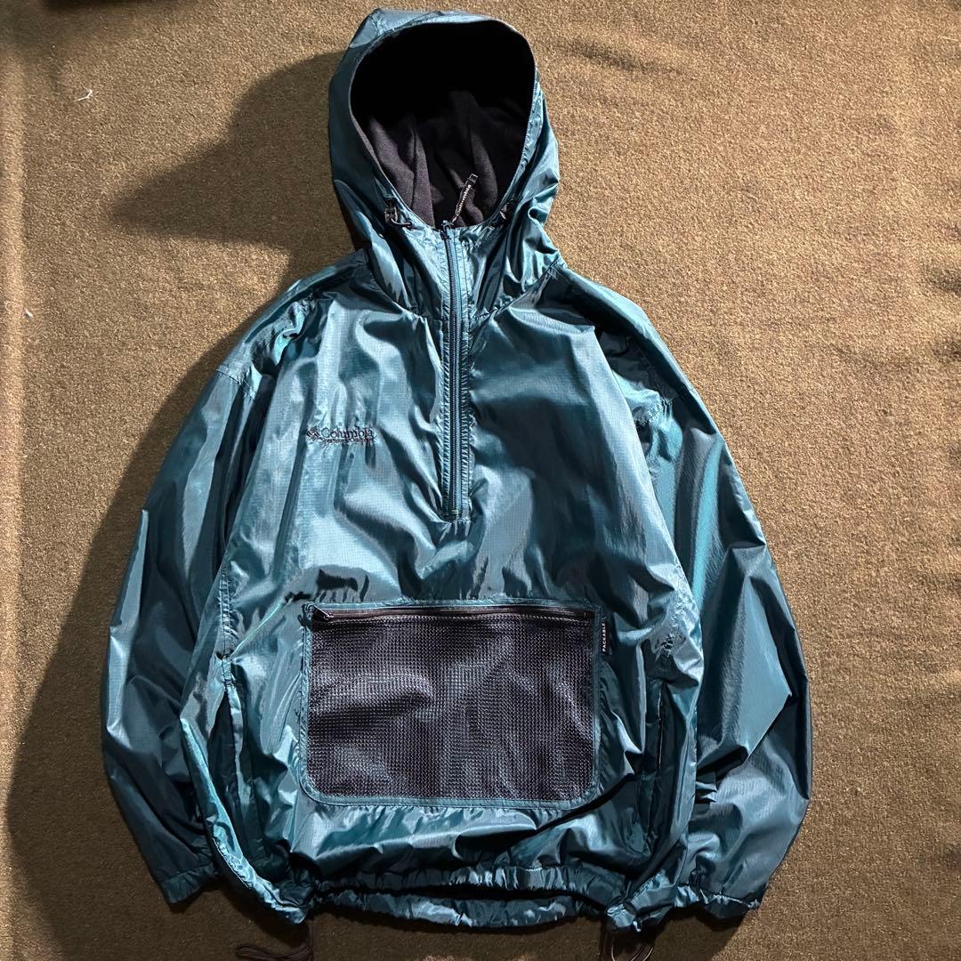 90s Colombia ポケッタブル　ナイロン　アノラックパーカー　L 名作
