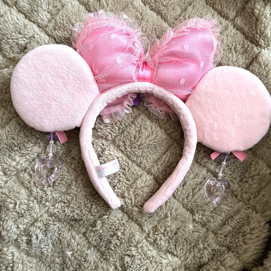 ディズニー ミニー イヤリングカチューシャ ピンク - メルカリ
