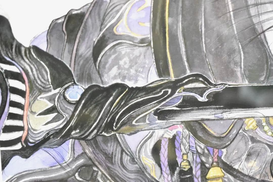 天野喜孝 異形の将軍 39/60 版画 直筆サイン入 アールビバン