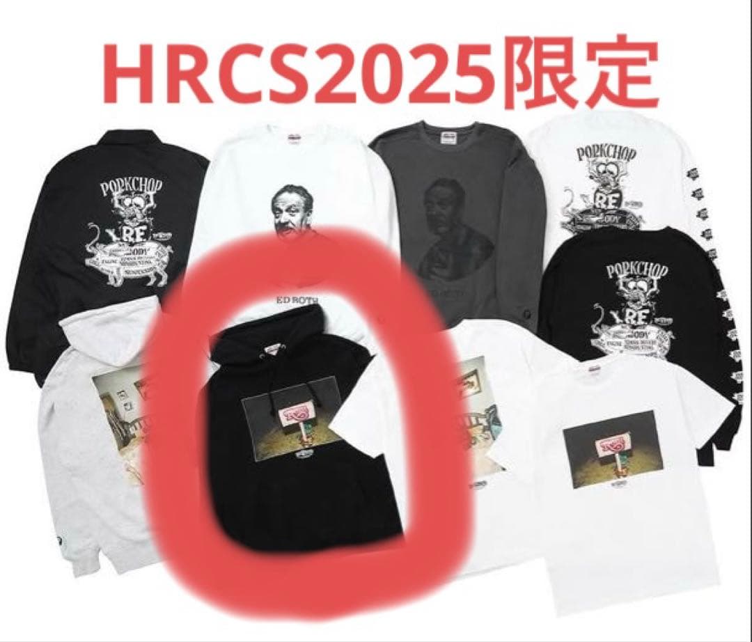 ホットロッドカスタムショー2025限定　ポークチョップ パーカー　黒　L