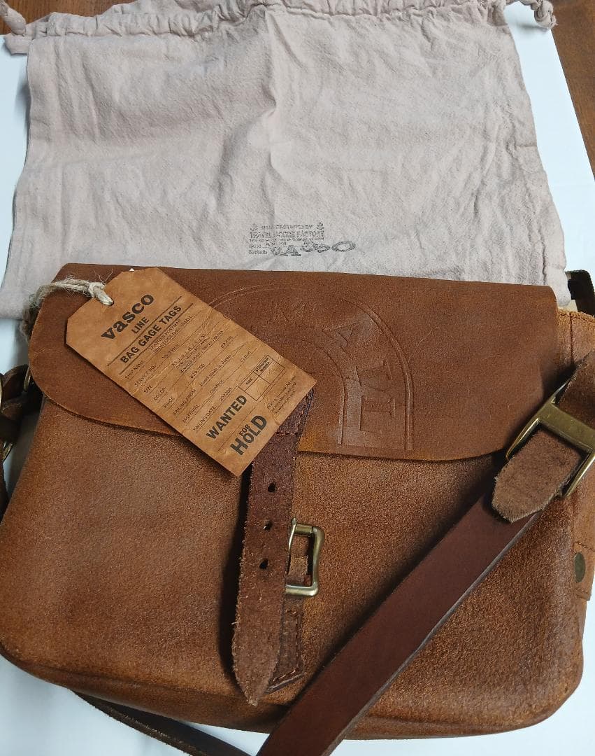新品未使用VASCO ブラウンレザー メッセンジャーバッグ