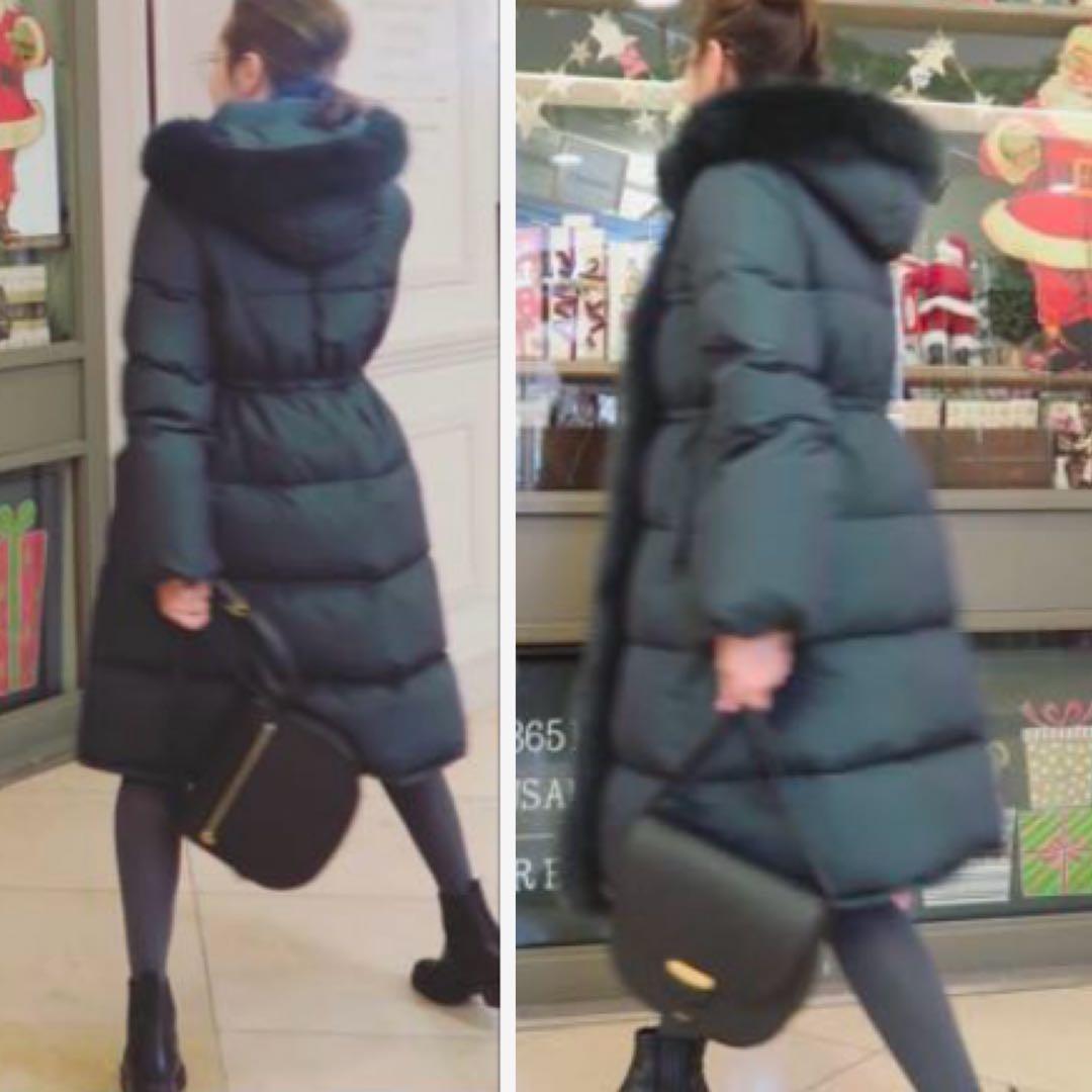 極暖 ! フォックスファー大き目フード付 MYLAN ダウンコート 極上の着