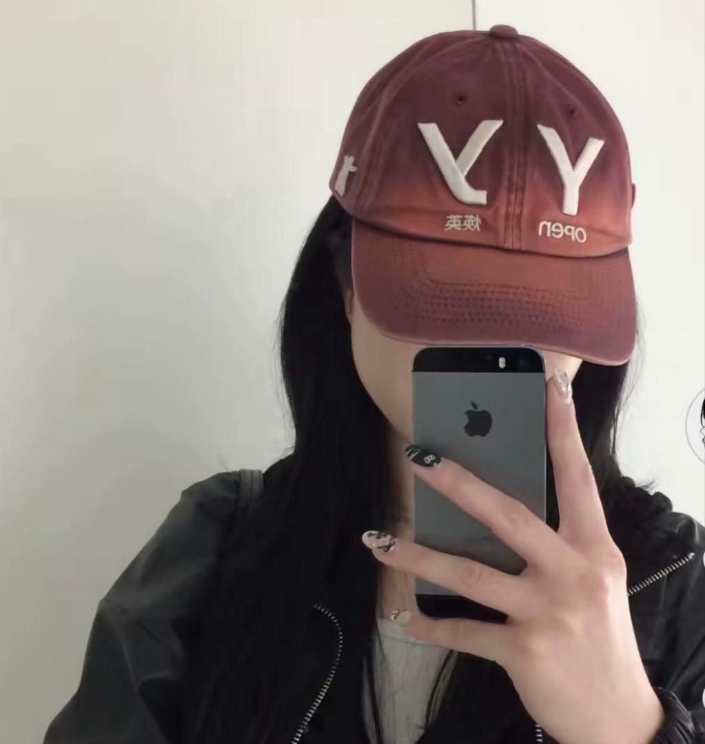 open yy 帽子 キャップ 赤 韓国