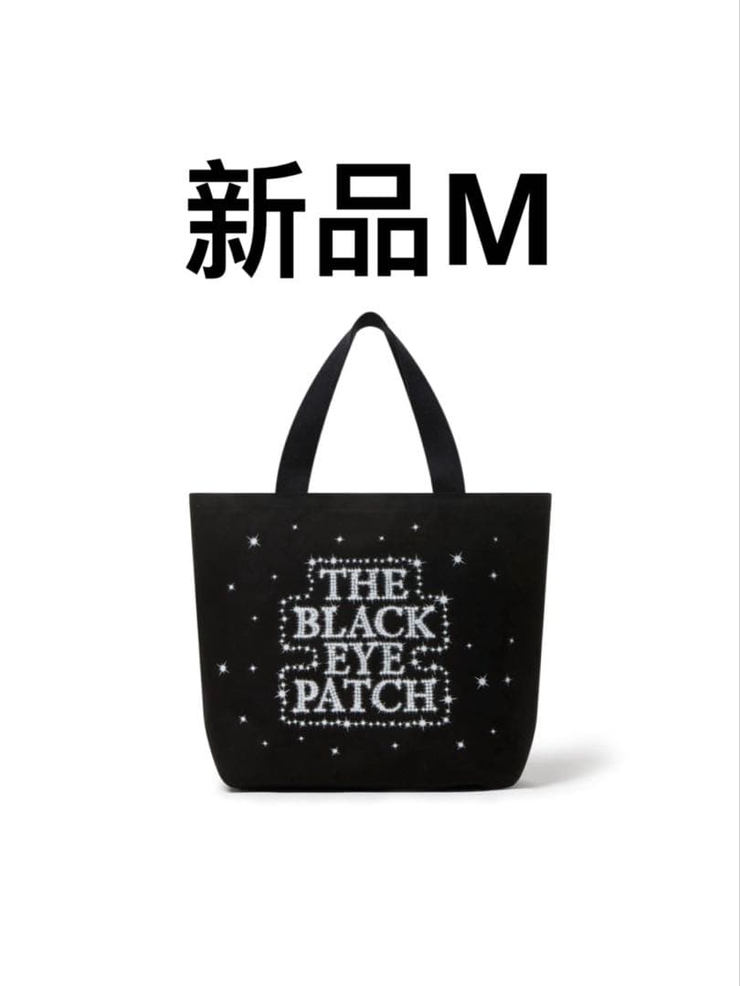 新品M ブラックアイパッチ　blackeyepatch トートバッグ　ブラック