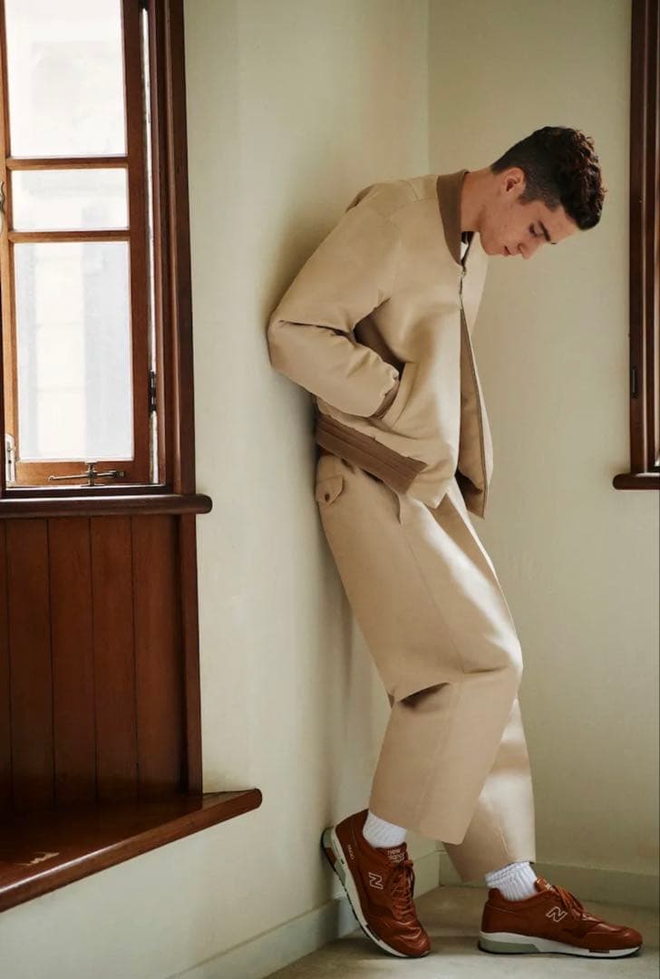 新品未使用 AUBETT コットンシルク ダブルクロス ボンバージャケット