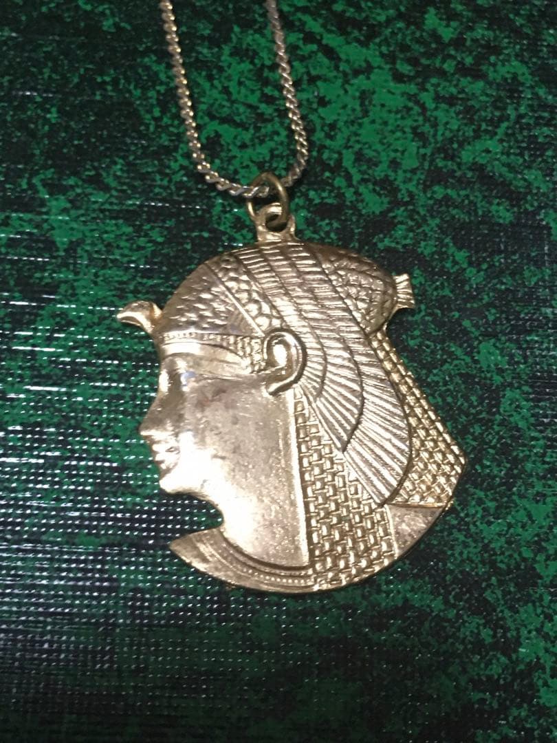 ビンテージネックレスゴールドエジプトピラミッドスフィンクスツタンカーメン金宝石謎