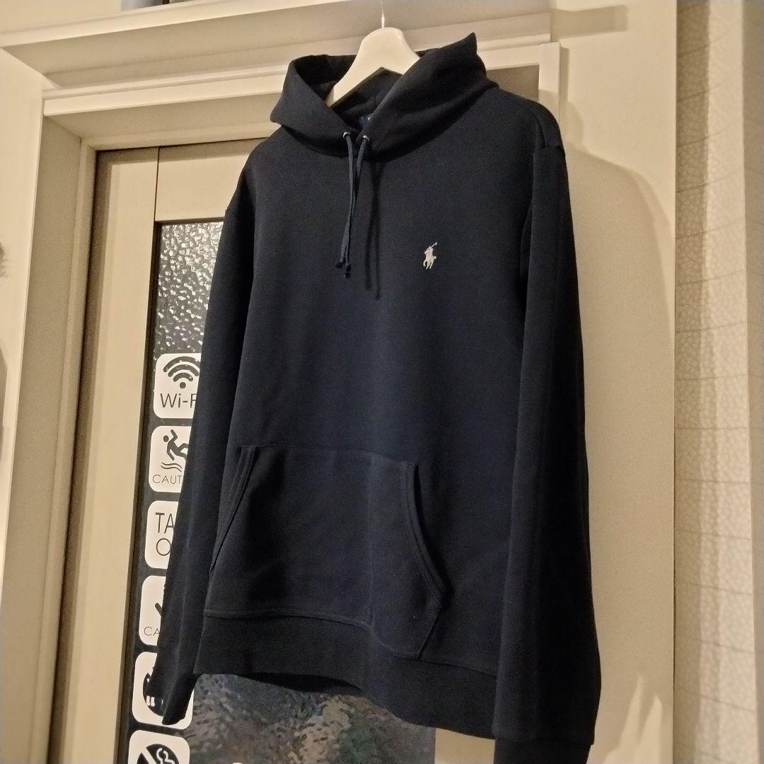 現行 QRタグ ポロラルフローレン パーカー ポニー刺繍 ネイビー フード