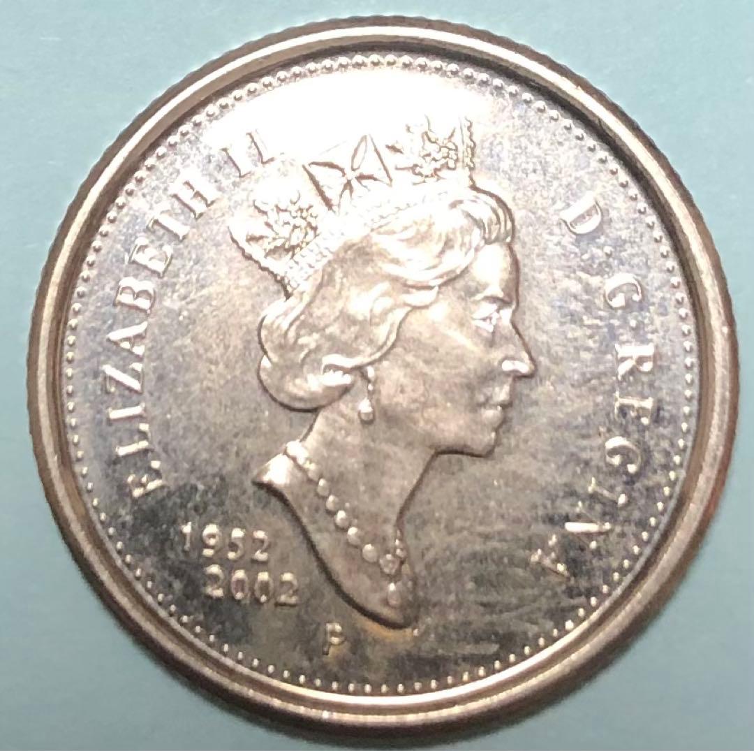 カナダ 10セント コイン 50周年 2002年 エリザベス2世 - メルカリ