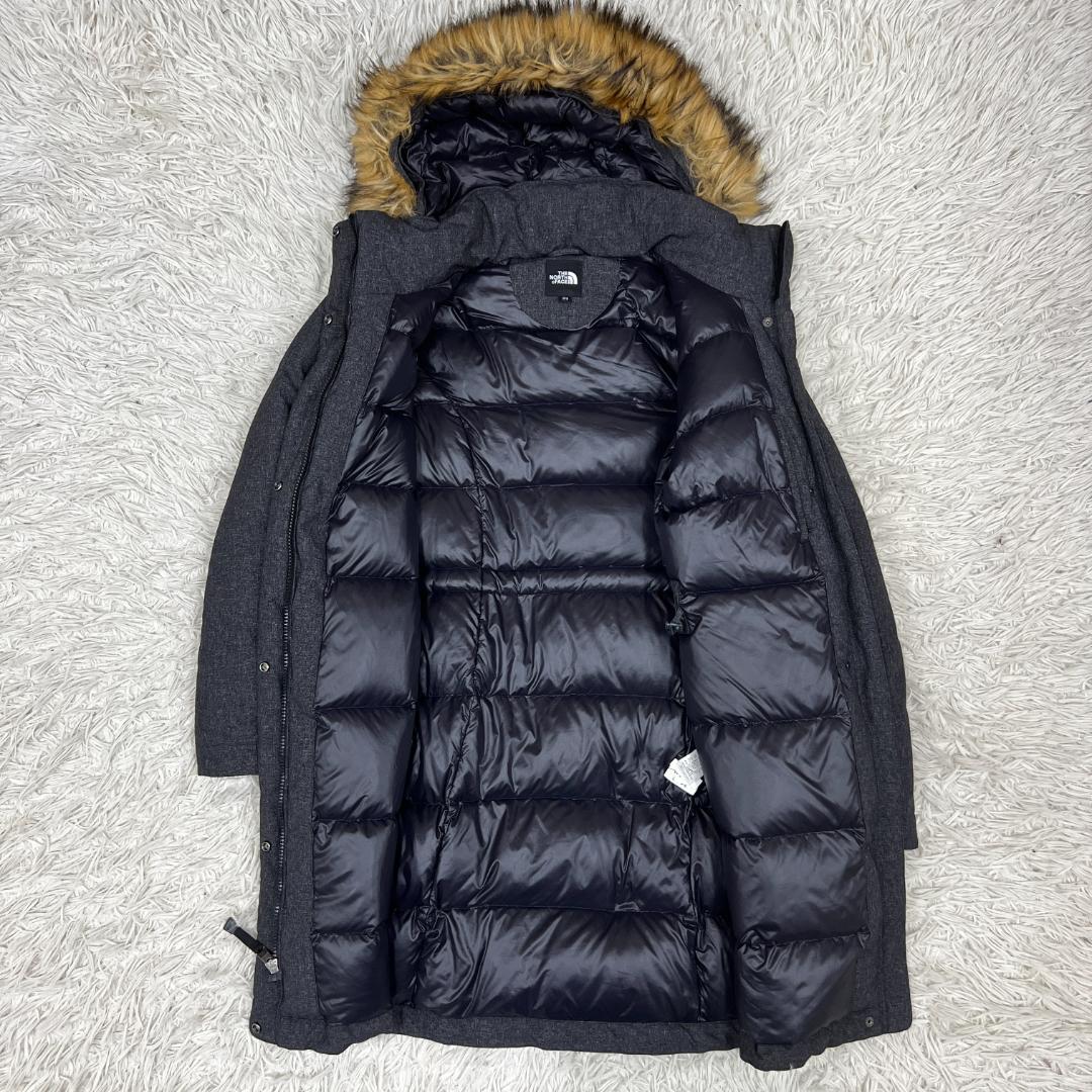 《美品》ザノースフェイス ファー付き ダウンコート レディース 85 (M)