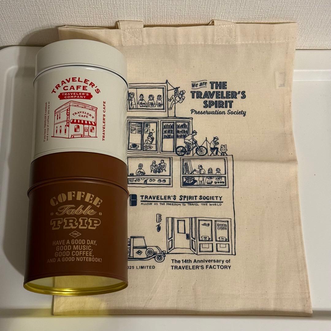 トラベラーズファクトリーコーヒー缶とトートバックセット トラベラーズファクトリーの新しいコーヒー缶 【1月発売