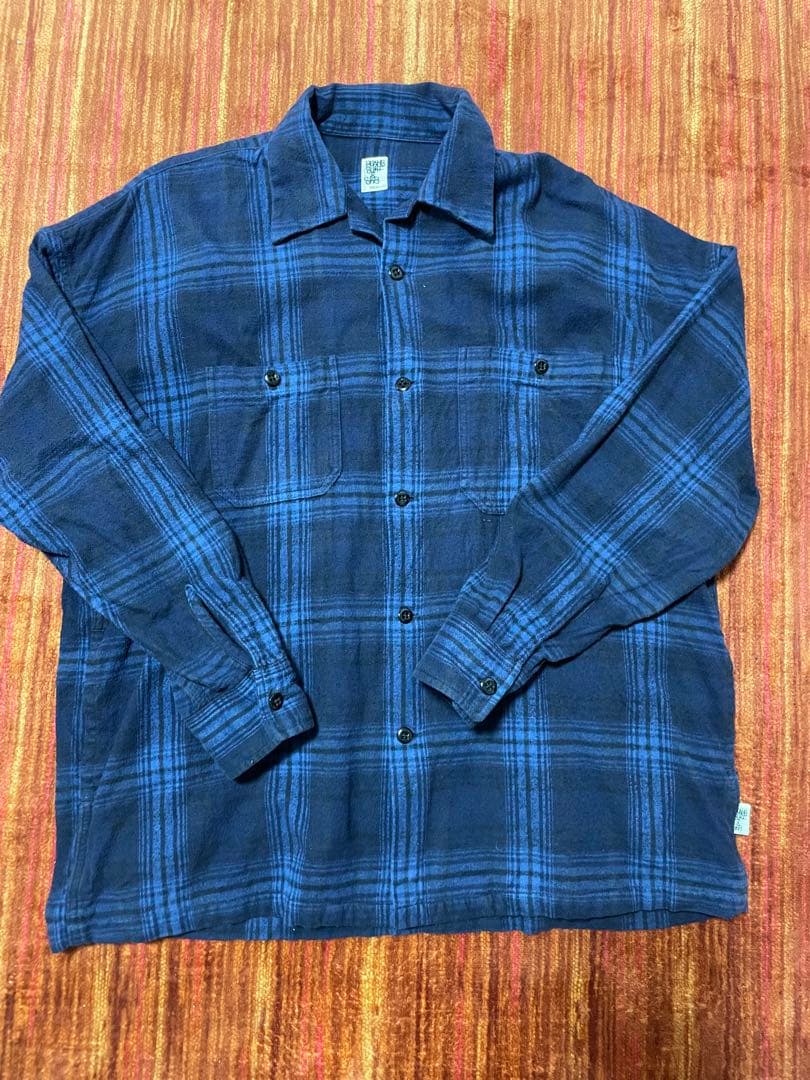 SSZ 552 TROOPS ネルシャツ ネイビー/ブルーチェック