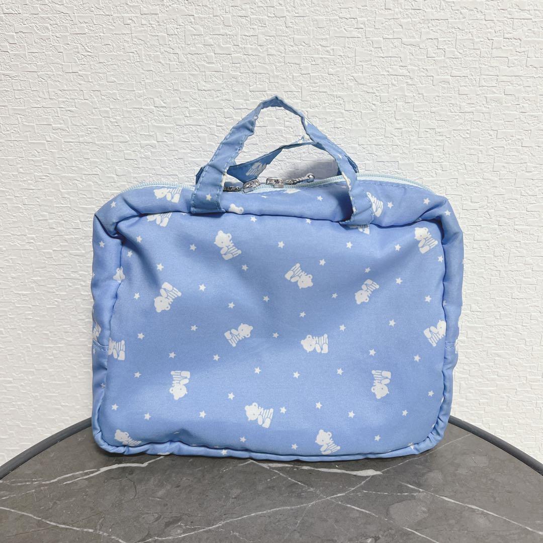 ファミリア】おむつポーチ お着替え ナイロン バッグ 廃盤品 ジッパー