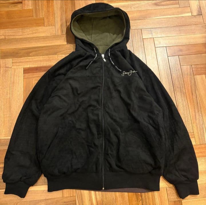 90s sean john ベロア スウェード リバーシブル パーカー