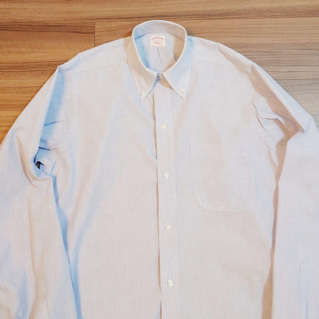 ブルックスブラザーズ 60s 6ボタン USA製 BDシャツ ブルー ストライプ