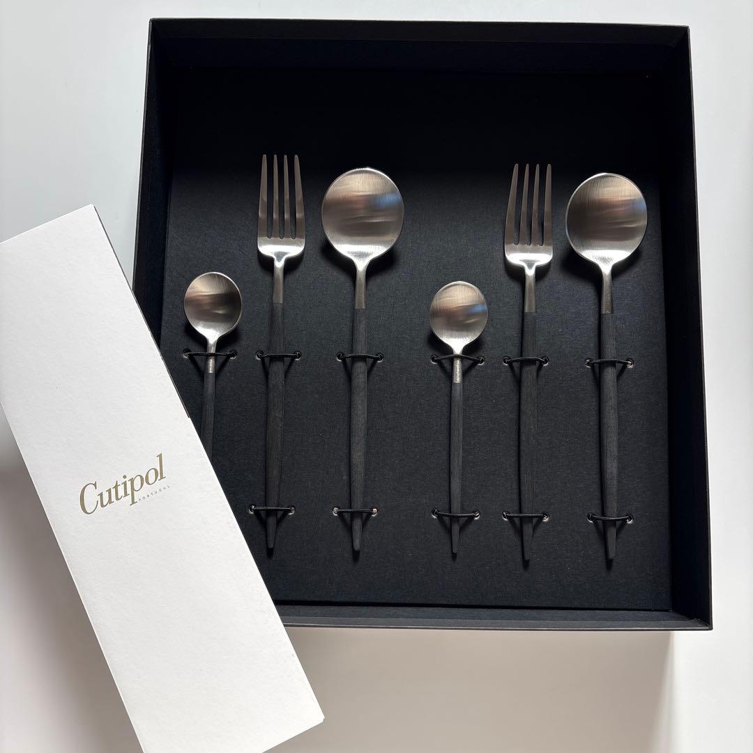 【Cutipol】ブラックカトラリーセット（箱無し） Cutipol（クチポール） ゴア カトラリー セット Cutipol GOA ブラック