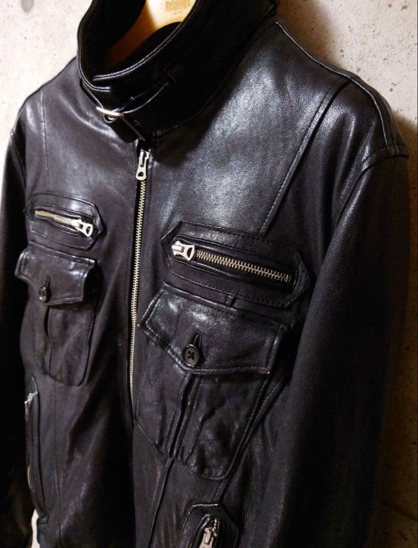 せ*様 【美品】TORNADO MART ゴートレザーシングルライダース TORNADO MART∴ゴートウォッシュドレザージャケット / TORNADO MART