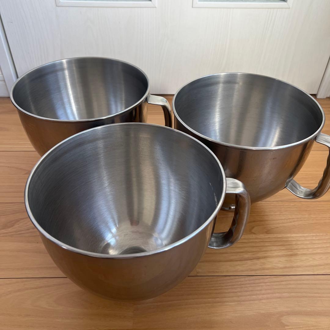 KitchenAid ステンレススチール ボウル 5QT 3個
