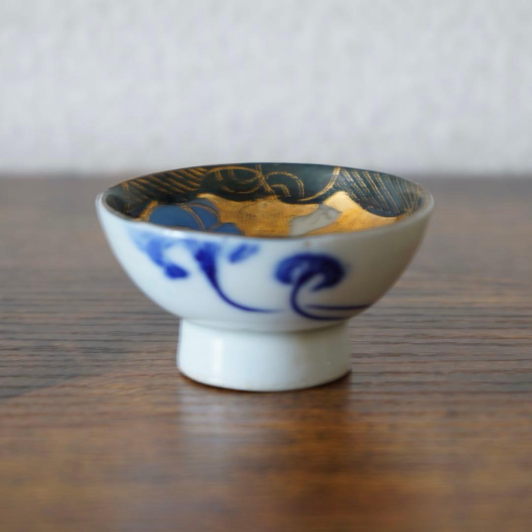 九谷焼 金彩 春画 高台盃 江戸 浮世絵 お猪口 酒器 美術品 - メルカリ