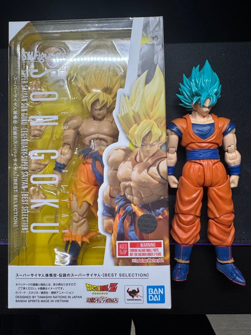 S.H.Figuarts スーパーサイヤ人孫悟空&悟空ブルーカスタム（塗装済み）