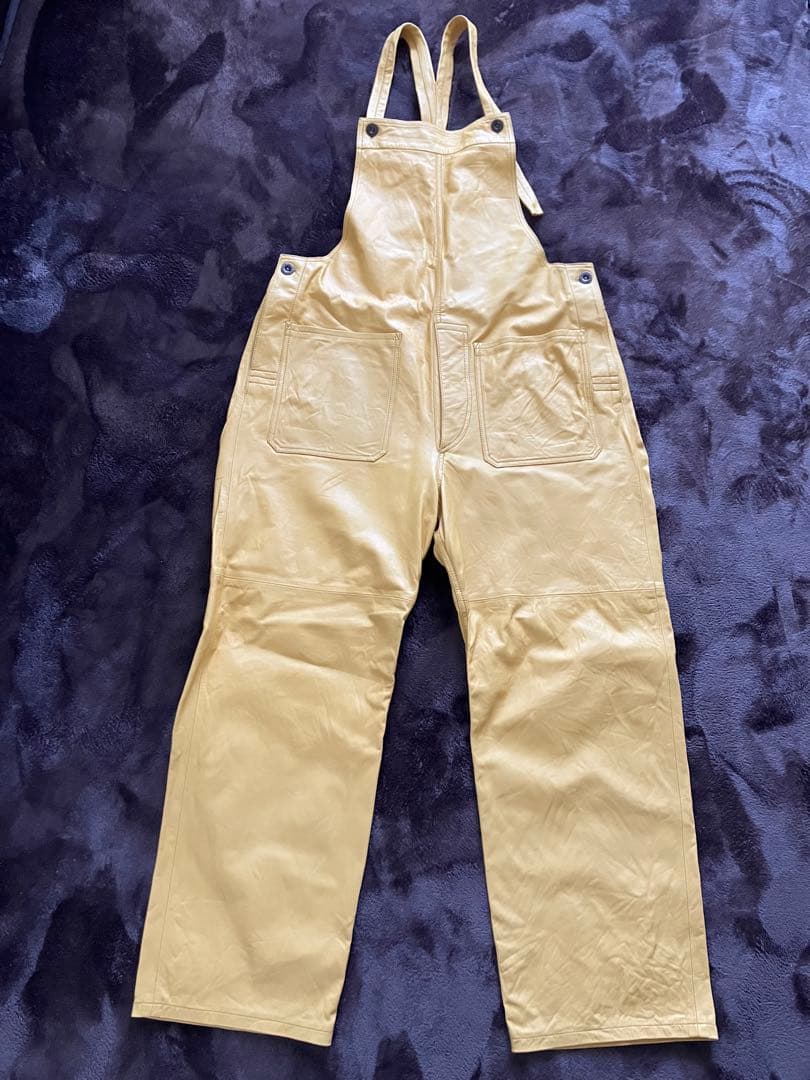 british railways オーバーオール レザー イギリス ブリティッシュアーミー復刻 オイルワックス加工ホースレザー