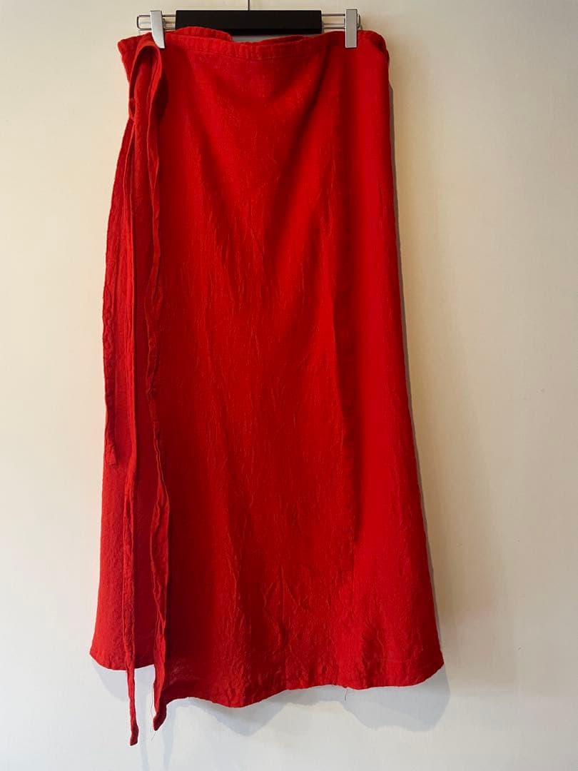 robe de chambre ローブドシャンブル縮絨ロングラップスカート