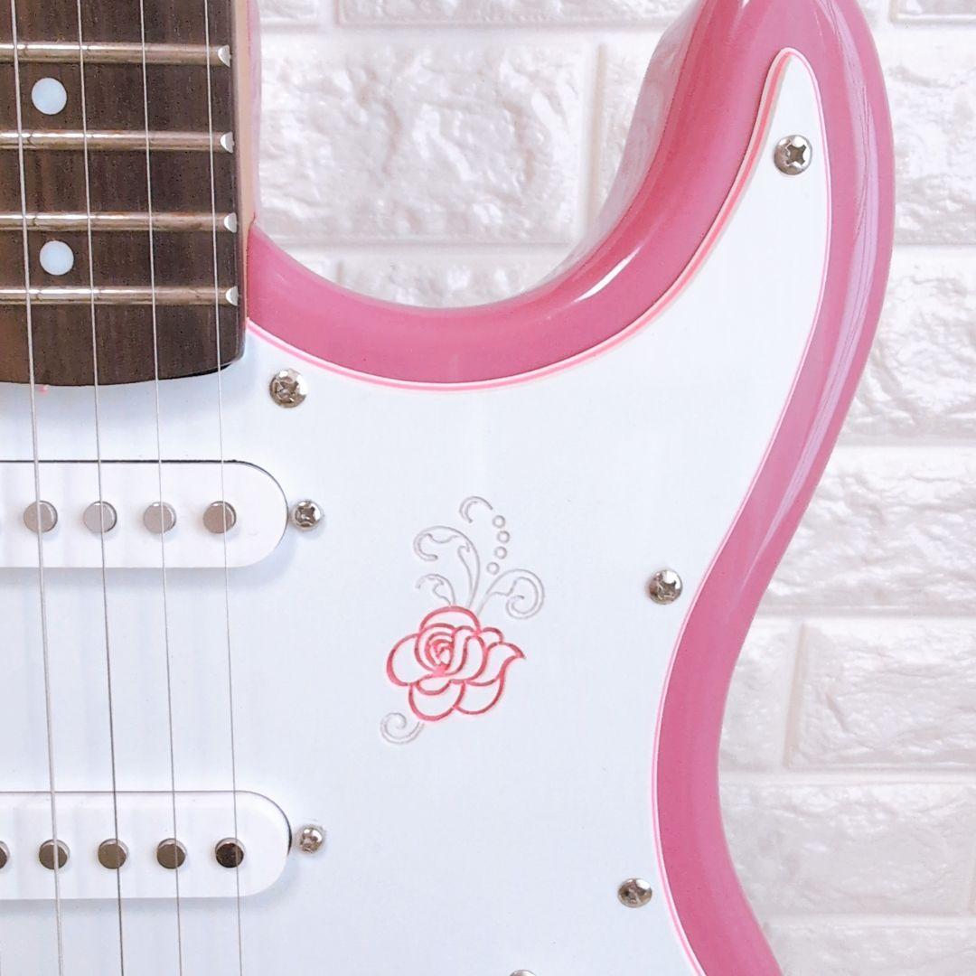ジプシーローズ GYPSY ROSE エレキギター ピンク 初心者向け 美品