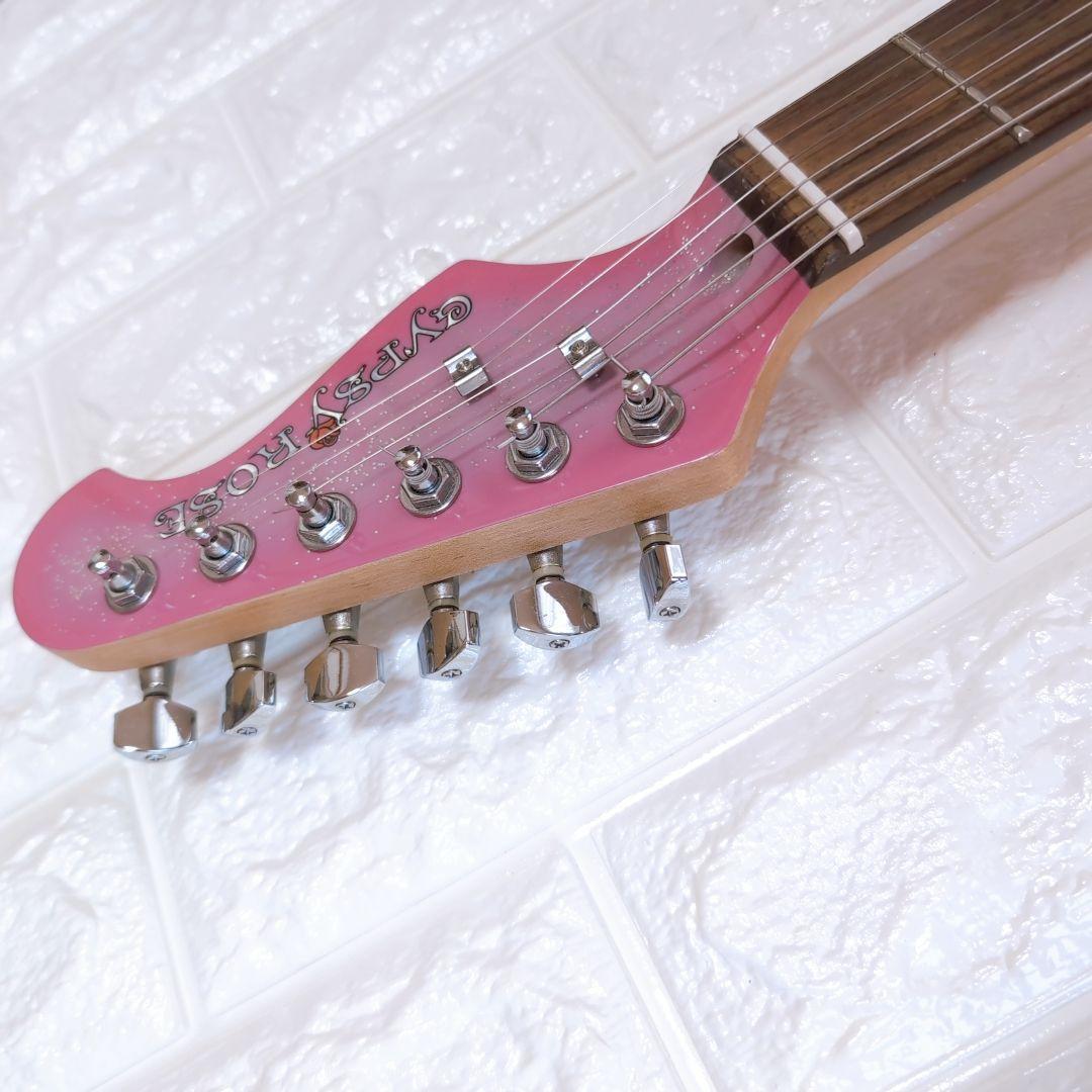 ジプシーローズ GYPSY ROSE エレキギター ピンク 初心者向け 美品