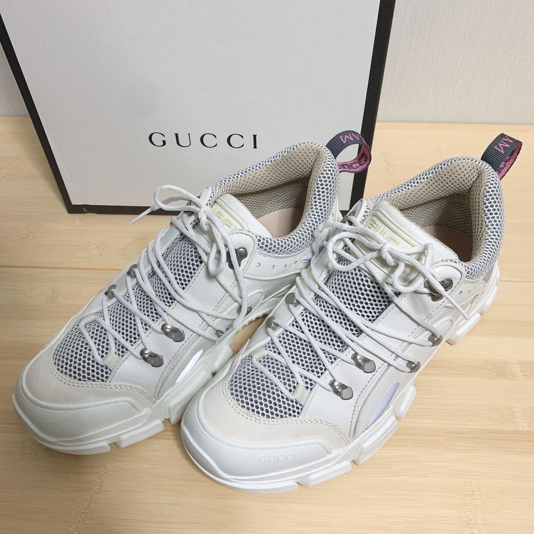 新品】GUCCI フラッシュトレック スニーカー ダッド ホワイト 29cm