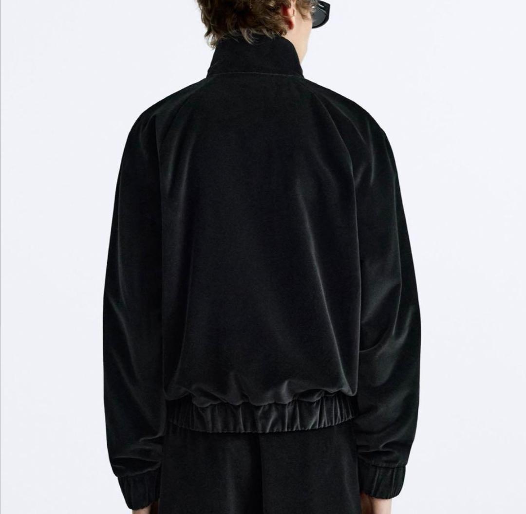 ZARA origins リラックスフィット ベルベット ジャケット ジップ M