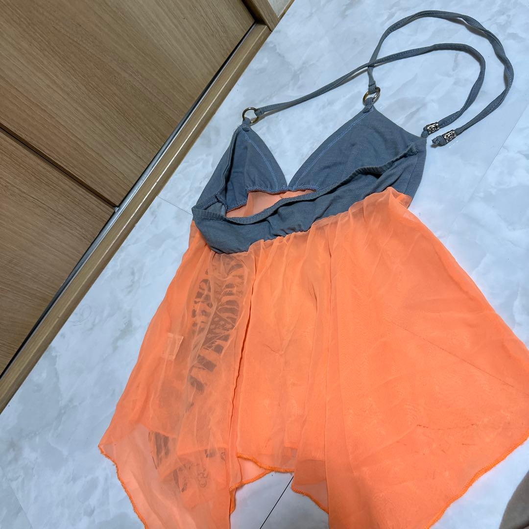 d.i.a ギャル　エロカワスカルプリント デニムキャミソール