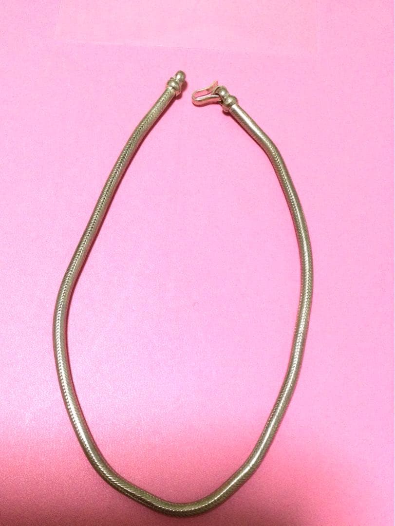 カレンシルバー スネークチェーン ネックレス スネークネックレス シルバー925 Round snake necklace S925