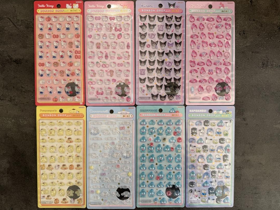 【正規品】サンリオミニ　ボンボンドロップシール8点セット