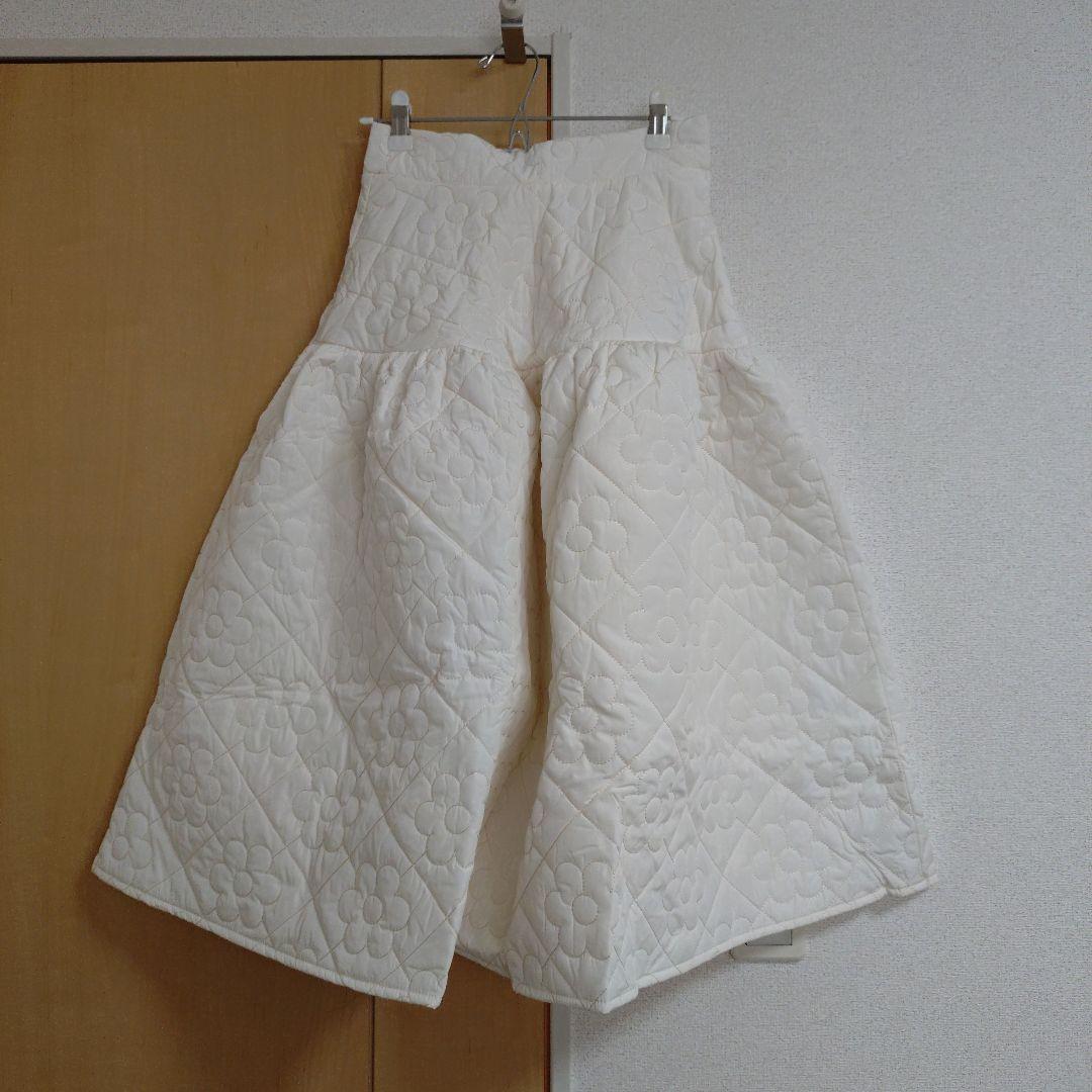 (新品)POPPY フラワーキルティングギャザースカート