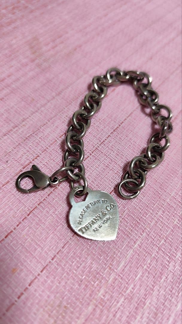 美品　ティファニー　ブレスレット リターントゥティファニー ハートタグ チェーン