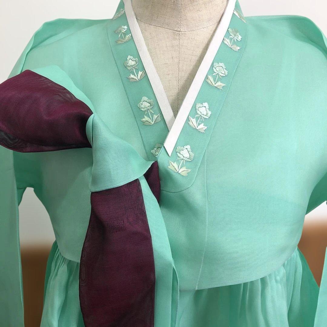 韓服チマチョゴリセット☆エメラルドグリーン