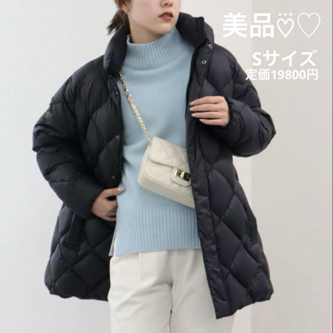 【美品】TAION NOLLEY'S別注 ダイヤキルトスタンドミドルダウン　黒