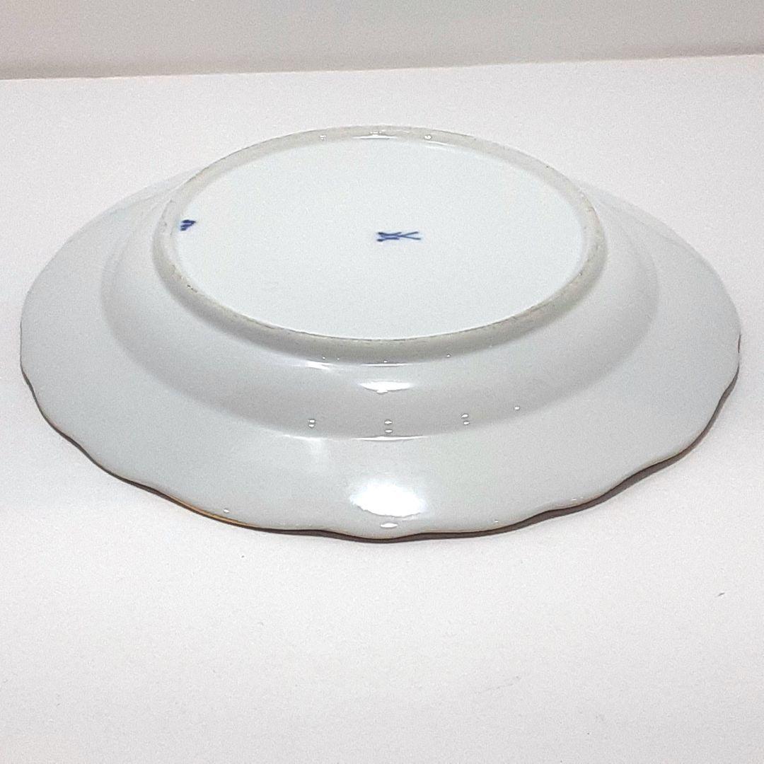 S144-1 オールドマイセン ボタン双剣 朱金オニオン プレート ma - メルカリ