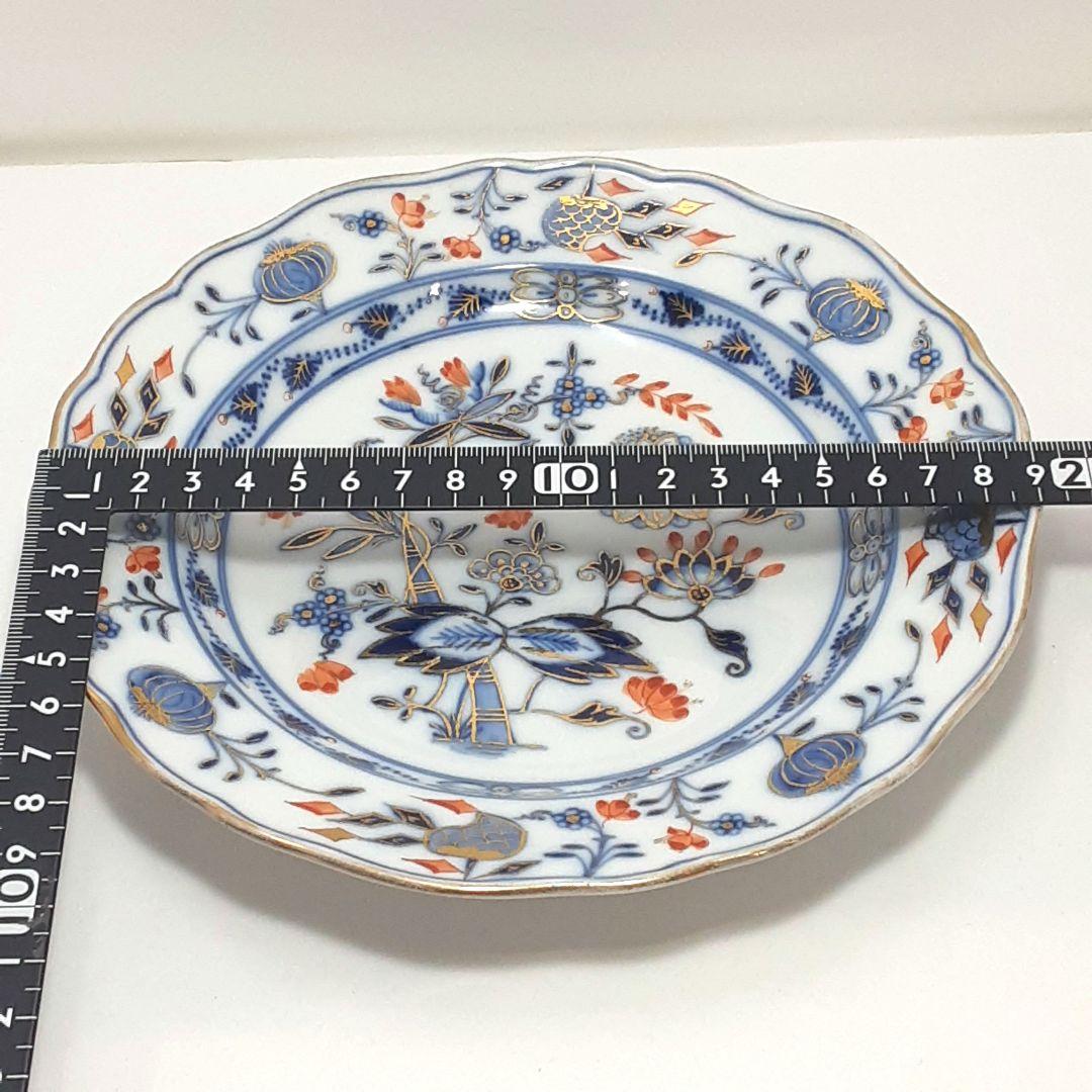 S144-1 オールドマイセン ボタン双剣 朱金オニオン プレート ma - メルカリ