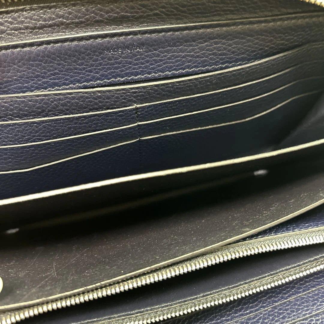 dunhill ダンヒル ボストンブルドッグ オーガナイザー 財布 紺色