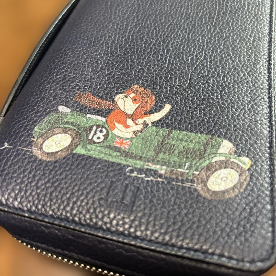 dunhill ダンヒル ボストンブルドッグ オーガナイザー 財布 紺色
