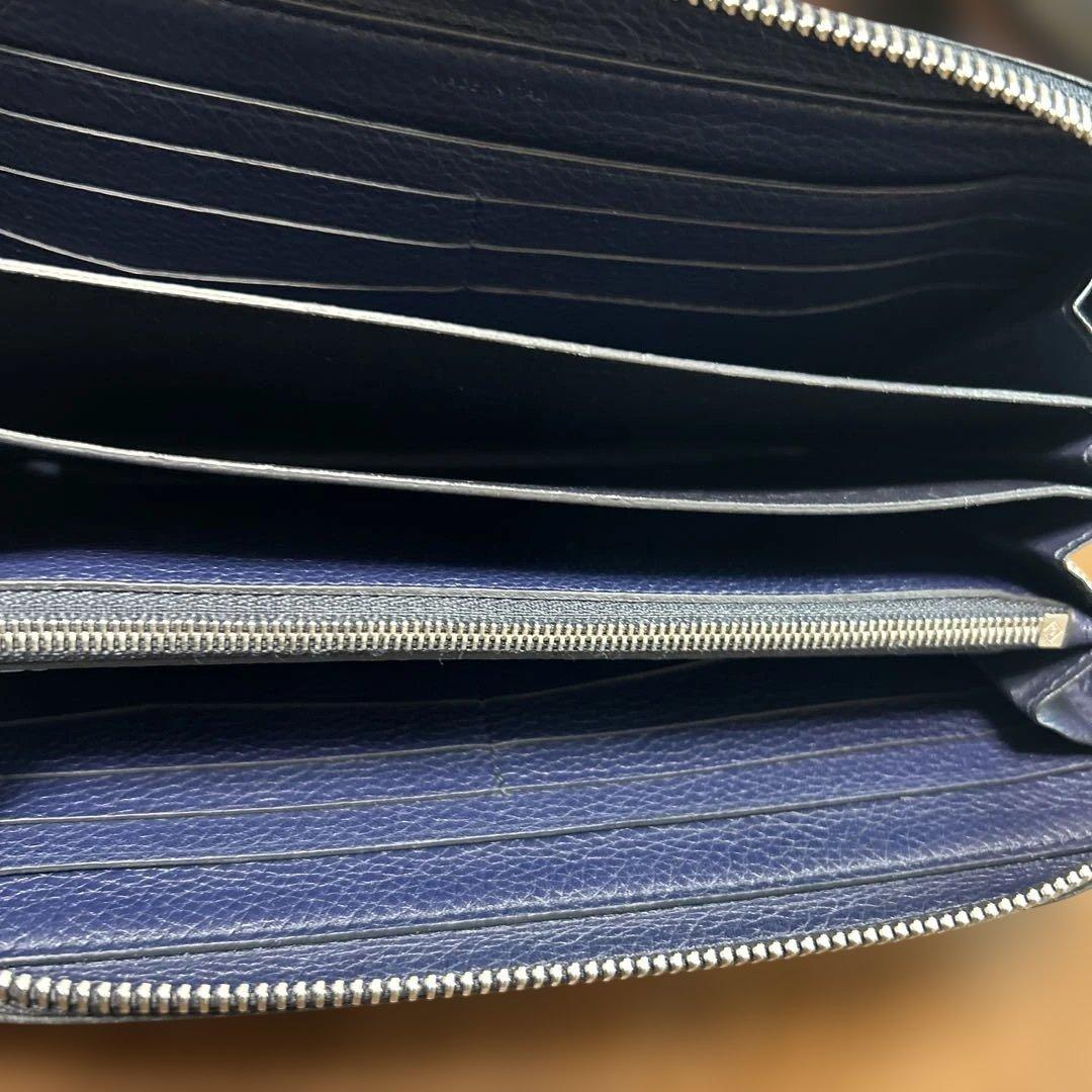 dunhill ダンヒル ボストンブルドッグ オーガナイザー 財布 紺色