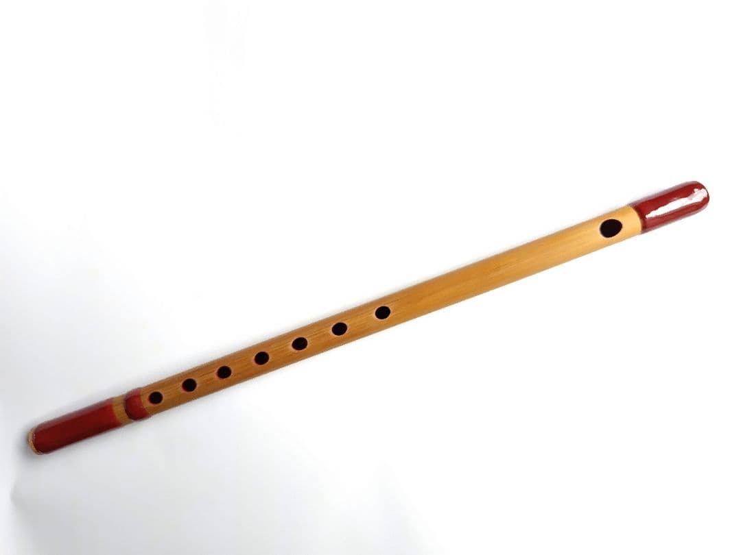 横笛 篠笛 古典調四本調子 赤紅塗り