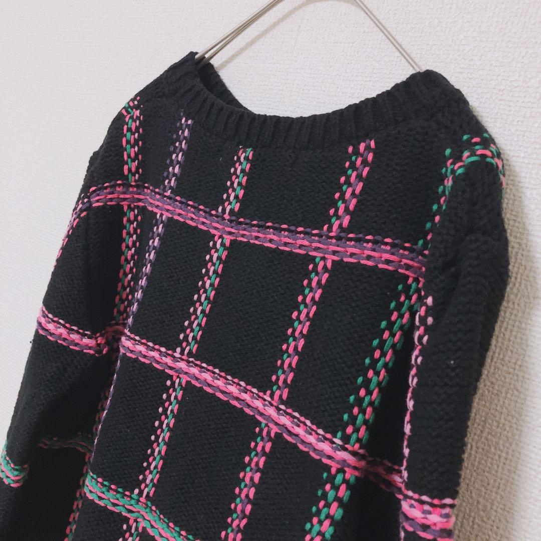 ♡*♡様 人気完売⭕️シェリエsheller ステッチチェックウールニット