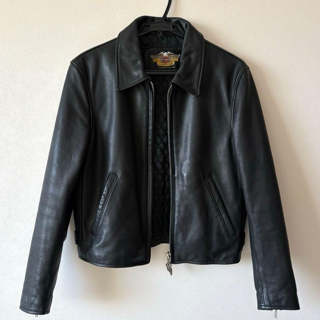 ハーレーダビッドソン シングルライダース レザージャケット ブラック S